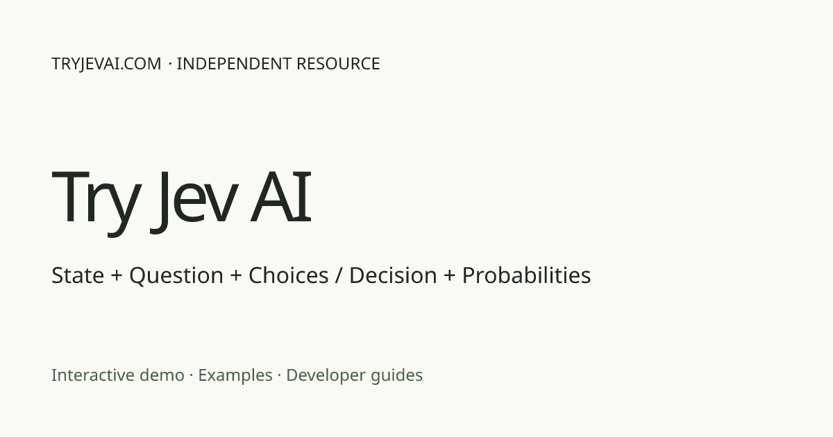 I Found a Use for Jev Worth Trying: Checking Whether Your AI Got the ...